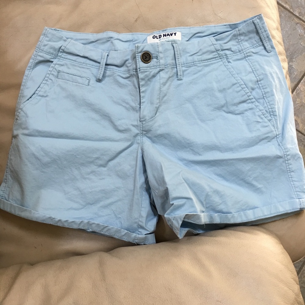 Old navy light blue shorts worn once!